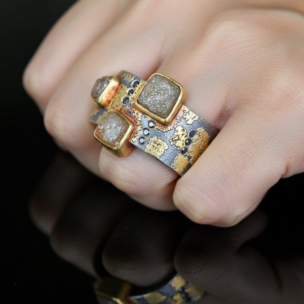 Atelier Zobel 22K Gold Rough Diamond Statement Ring