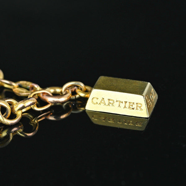 Vintage 18K Gold Cartier Ingot Bar Charm Pendant