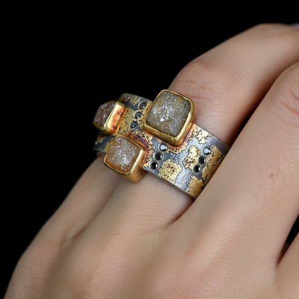 Atelier Zobel 22K Gold Rough Diamond Statement Ring