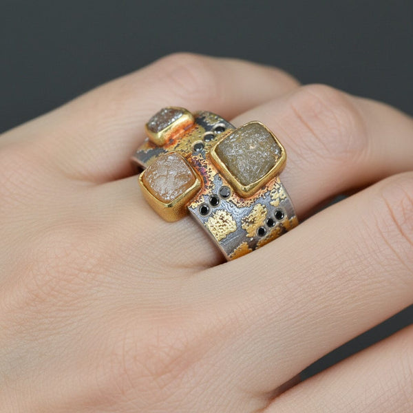 Atelier Zobel 22K Gold Rough Diamond Statement Ring