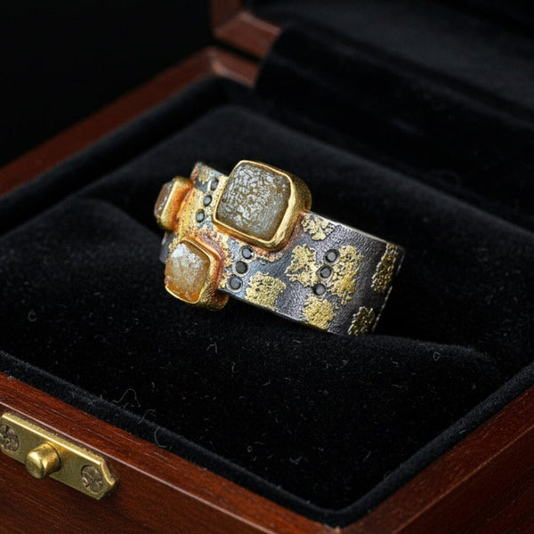 Atelier Zobel 22K Gold Rough Diamond Statement Ring