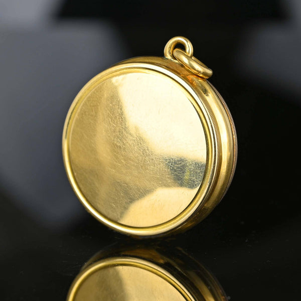 Rare Antique 18K Gold Barometer Fob Pendant, Original Box - Boylerpf
