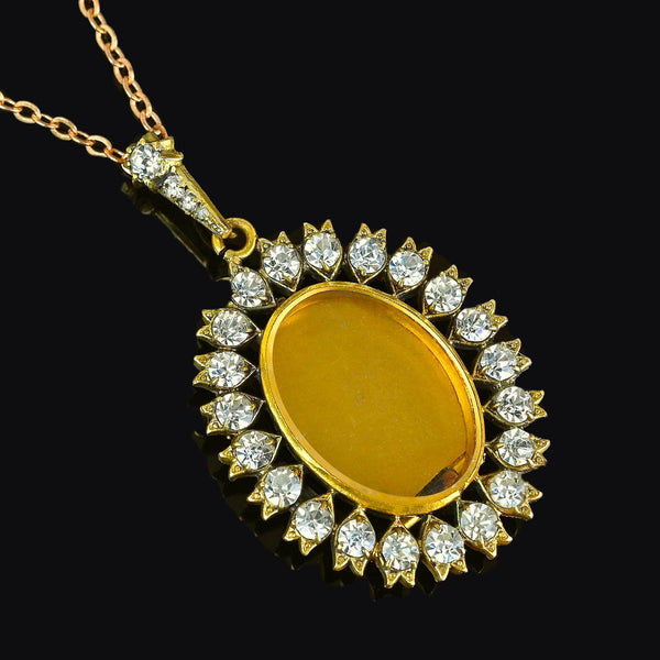 Antique Diamond Paste Shaker Locket Pendant - Boylerpf