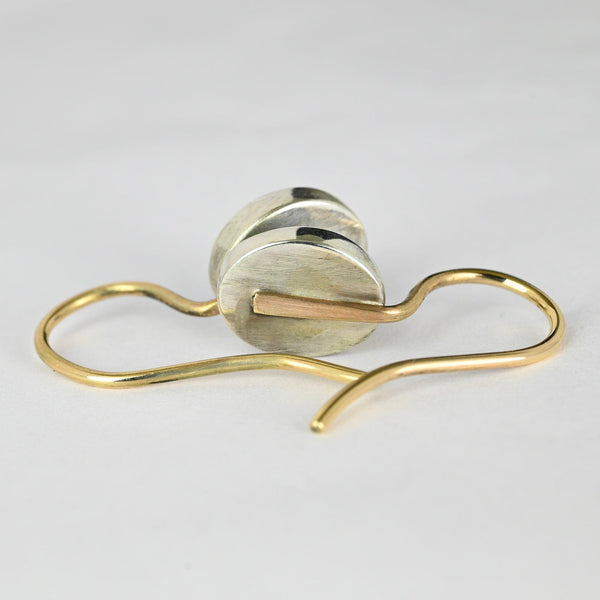 Vintage 9K Gold and Silver Australian Opal Dangle Earrings - Boylerpf