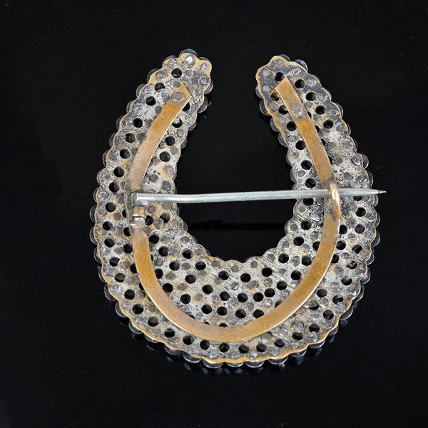 Antique Georgian Cut Steel Horseshoe Brooch - Boylerpf