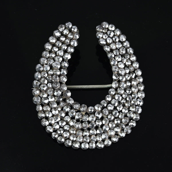 Antique Georgian Cut Steel Horseshoe Brooch - Boylerpf