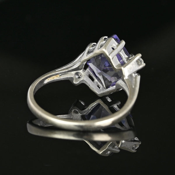 Fancy Cut Color Change Sapphire Ring in White Gold - Boylerpf