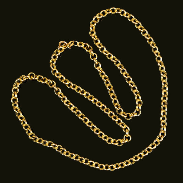 DEPOSIT Vintage 9K Gold Belcher Link Chain Necklace - Boylerpf