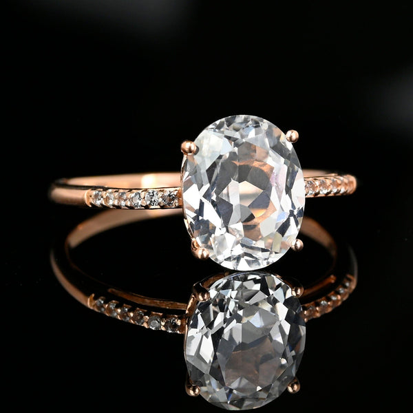 Vintage Rose Gold Diamond Lavender Pink Morganite Ring - Boylerpf