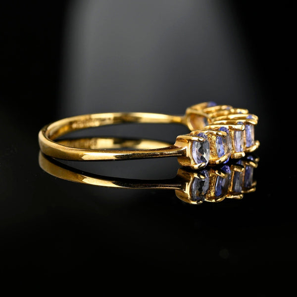 Vintage Seven Stone Tanzanite Ring in Gold - Boylerpf