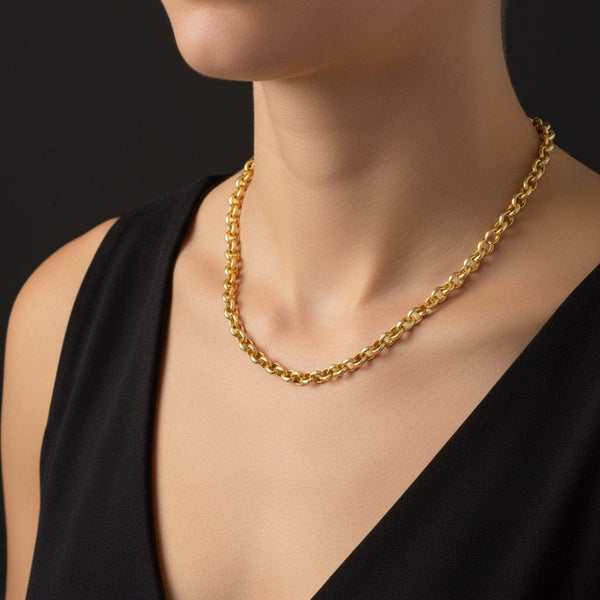 DEPOSIT Vintage 9K Gold Belcher Link Chain Necklace - Boylerpf