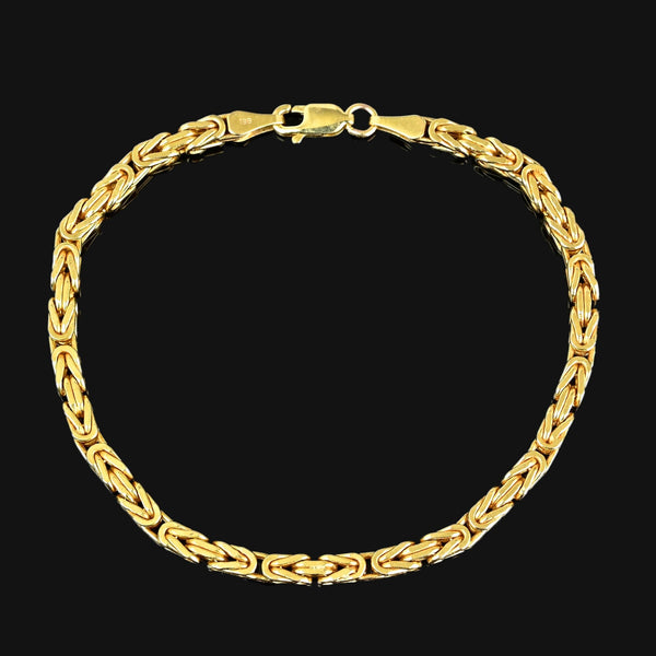 Vintage Byzantine Chain Solid Gold Bracelet - Boylerpf