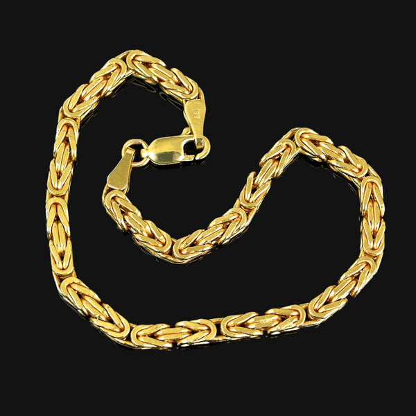 Vintage Byzantine Chain Solid Gold Bracelet - Boylerpf