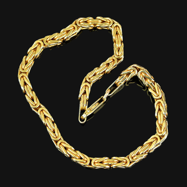 Vintage Byzantine Chain Solid Gold Bracelet - Boylerpf