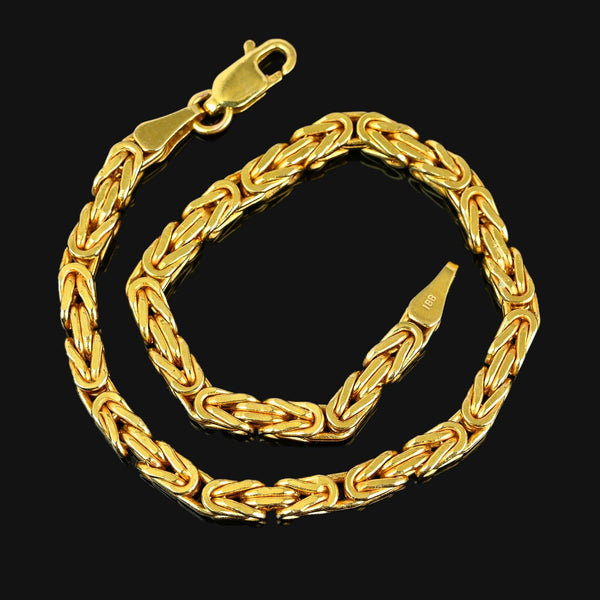 Vintage Byzantine Chain Solid Gold Bracelet - Boylerpf