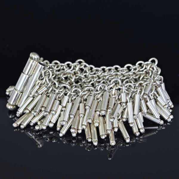 Vintage Teresa Camino Sterling Silver Cha Cha Fringe Bracelet