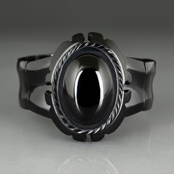 Antique Victorian Whitby Jet Mourning Bracelet - Boylerpf
