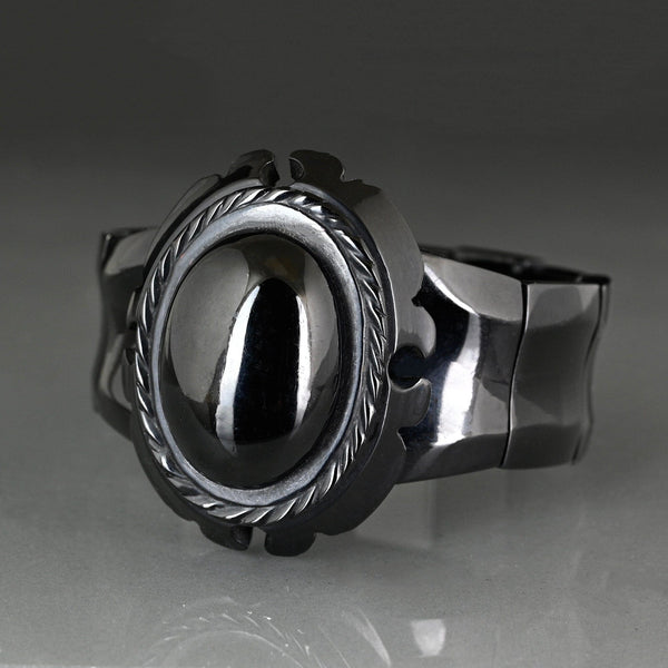 Antique Victorian Whitby Jet Mourning Bracelet - Boylerpf