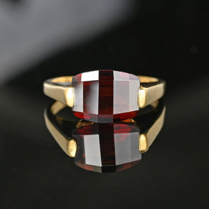 Vintage 10K Gold Specialty Cut Garnet Ring - Boylerpf