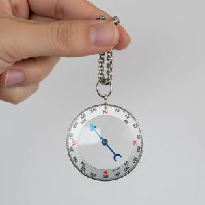 Vintage Working Compass Pendant Necklace Watch Fob - Boylerpf