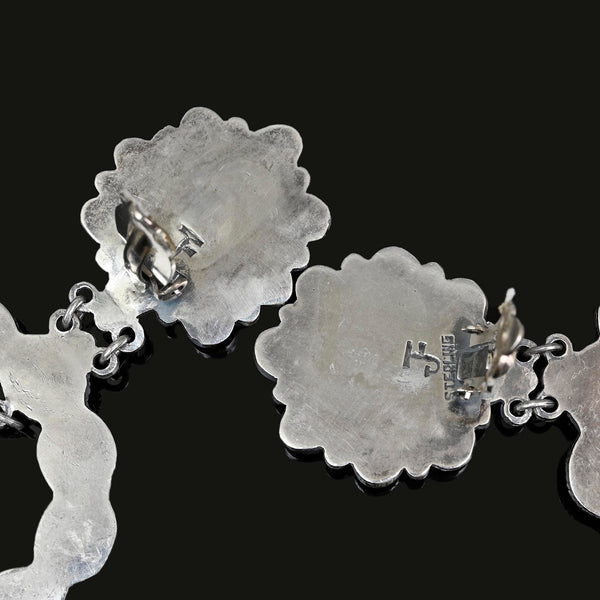 Federico Jimenez Amethyst Chandelier Sterling Silver Earrings