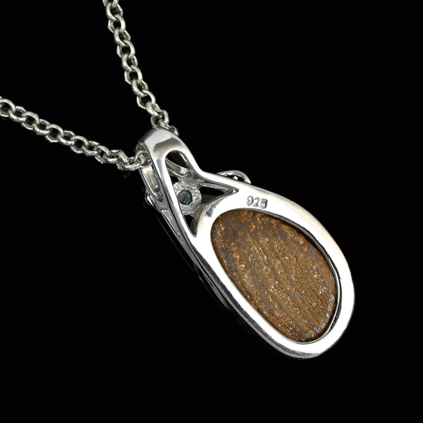 Vintage Emerald Cabochon Large Boulder Opal Pendant