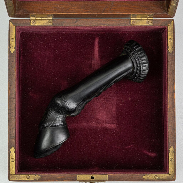 Antique Victorian Horse Hoof Vulcanite Brooch