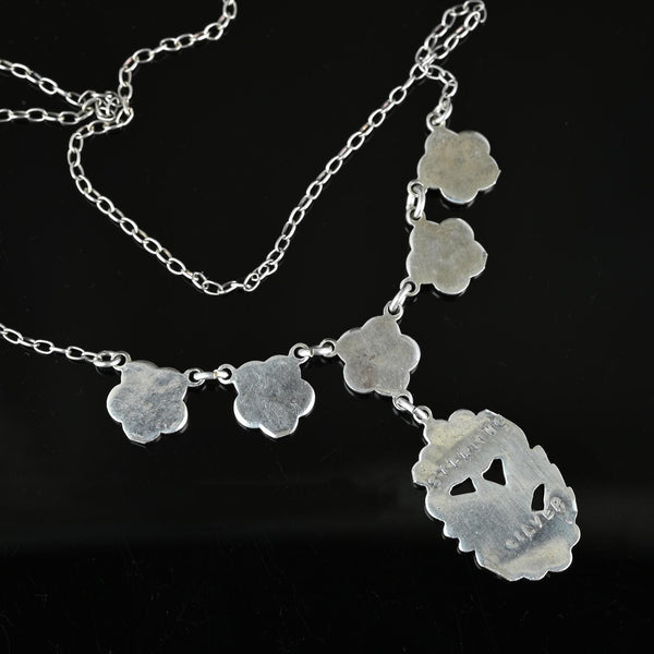 Bernard Instone Arts & Crafts Enamel Flower Necklace - Boylerpf