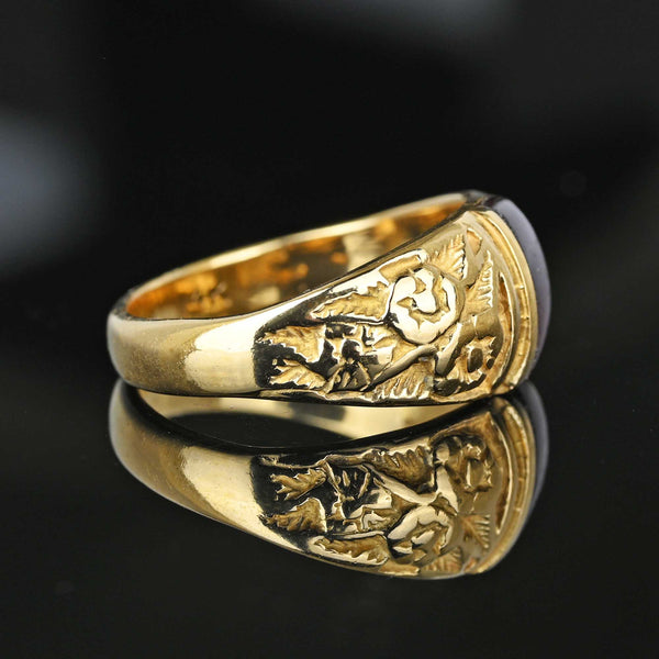 Gold Signet Rings, Fancy Shape | Engravable in Raleigh