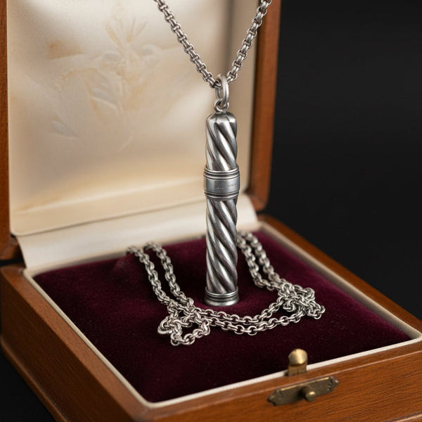 Antique Mappin & Webb Silver Sliding Pencil Fob Pendant - Boylerpf