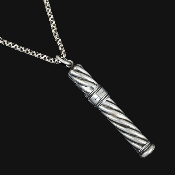 Antique Mappin & Webb Silver Sliding Pencil Fob Pendant - Boylerpf