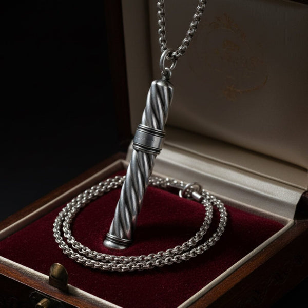 Antique Mappin & Webb Silver Sliding Pencil Fob Pendant - Boylerpf