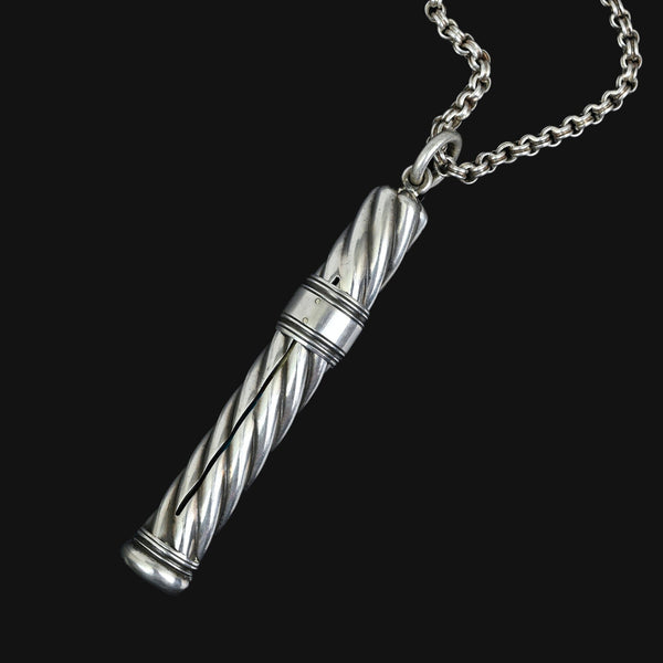 Antique Mappin & Webb Silver Sliding Pencil Fob Pendant - Boylerpf