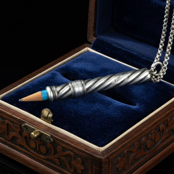 Antique Mappin & Webb Silver Sliding Pencil Fob Pendant - Boylerpf