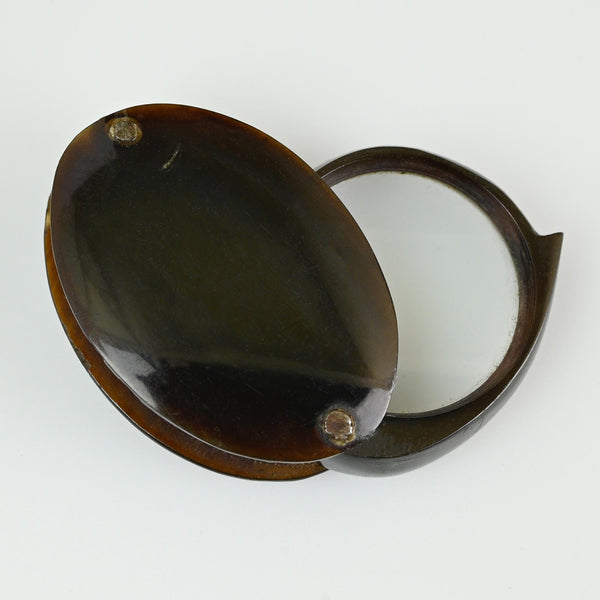 Antique Tortoiseshell Quizzing Magnifying Glass Pendant - Boylerpf