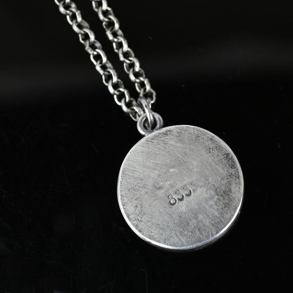 Art Deco Iridescent Man In The Moon Charm Pendant - Boylerpf