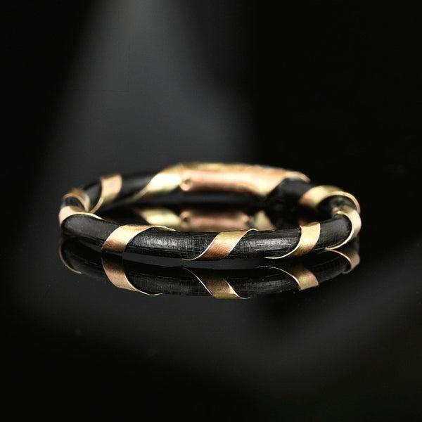 Antique Victorian Gold Elephant Hair Ring Band