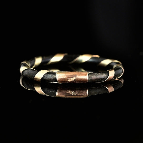 Antique Victorian Gold Elephant Hair Ring Band