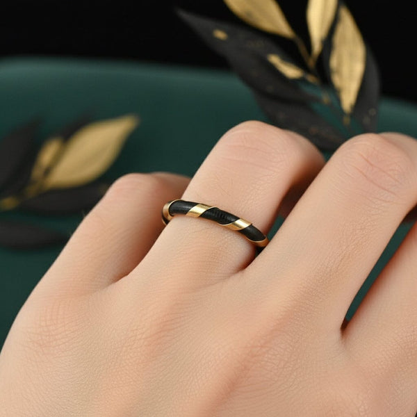 Antique Victorian Gold Elephant Hair Ring Band