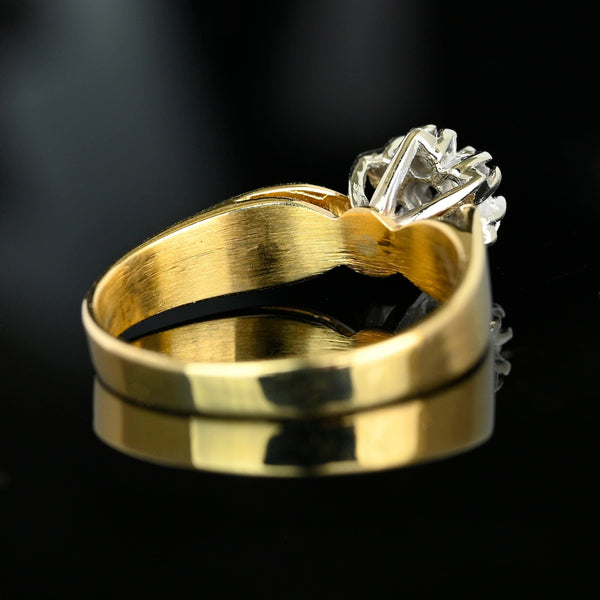 Vintage 14K Gold Daisy Cluster Diamond Ring - Boylerpf