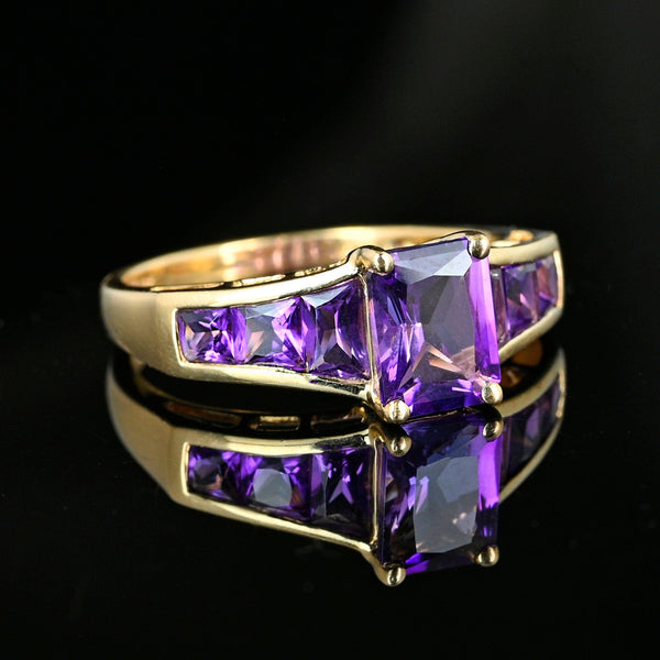 Vintage 14K Gold Amethyst Cocktail Ring - Boylerpf