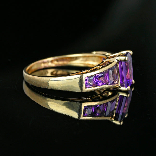 Vintage 14K Gold Amethyst Cocktail Ring - Boylerpf