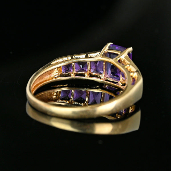 Vintage 14K Gold Amethyst Cocktail Ring - Boylerpf