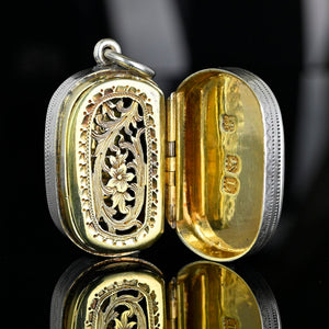 Antique Georgian Silver Vinaigrette Pendant, Circa 1806 - Boylerpf