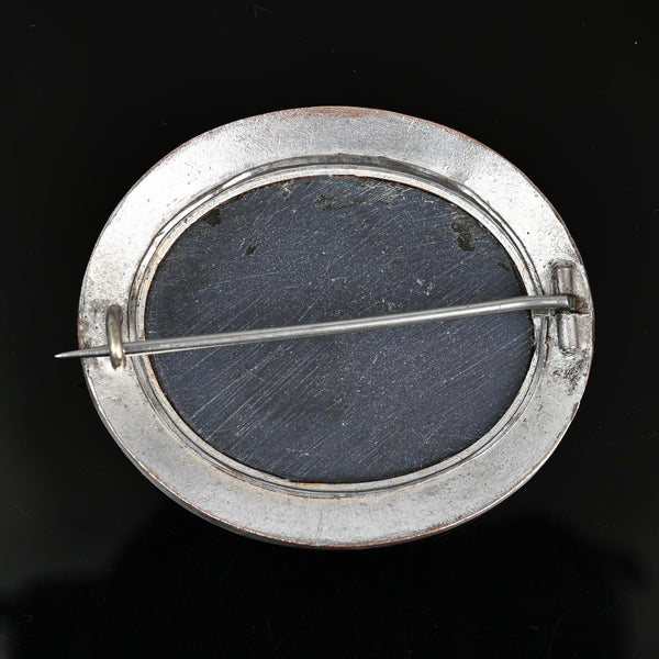 Victorian Scottish Agate Pietra Dura Brooch