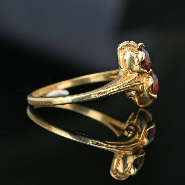 Vintage Gold Toi et Moi Rhodolite Garnet Ring - Boylerpf
