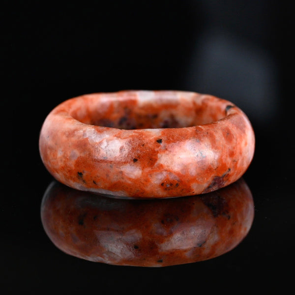 Vintage Jasper Agate Donut Stacking Band Ring - Boylerpf