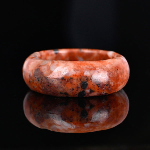 Vintage Jasper Agate Donut Stacking Band Ring - Boylerpf