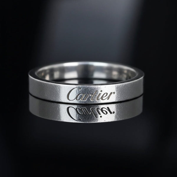 Vintage Cartier Platinum 3mm Wedding Band Ring - Boylerpf