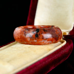 Vintage Jasper Agate Donut Stacking Band Ring - Boylerpf